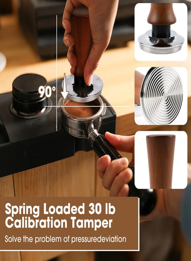CEILUPY 51mm Spring Loaded Espresso Tamper Kit with WDT Tool Dosing Ring and Tamping Mat for 51mm Portafilter Home Coffee Machines - Image 5