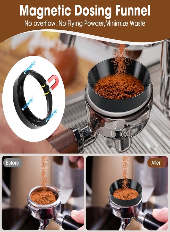 CEILUPY 51mm Spring Loaded Espresso Tamper Kit with WDT Tool Dosing Ring and Tamping Mat for 51mm Portafilter Home Coffee Machines - Image 4