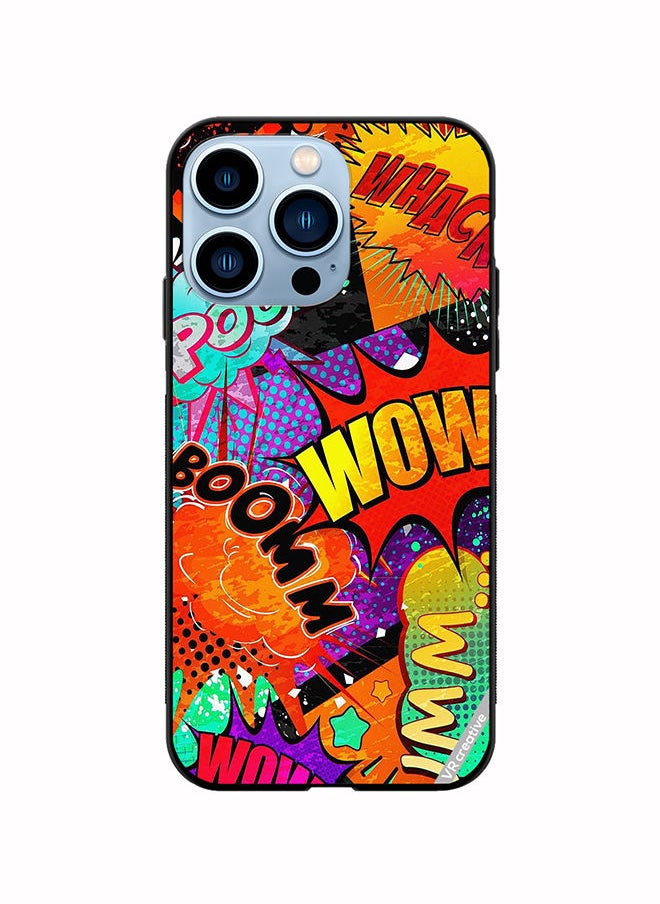 VR CREATIVE - Protective Case Cover For Apple iPhone 13 Pro Multiple Sticker Design Multicolour - Image 1