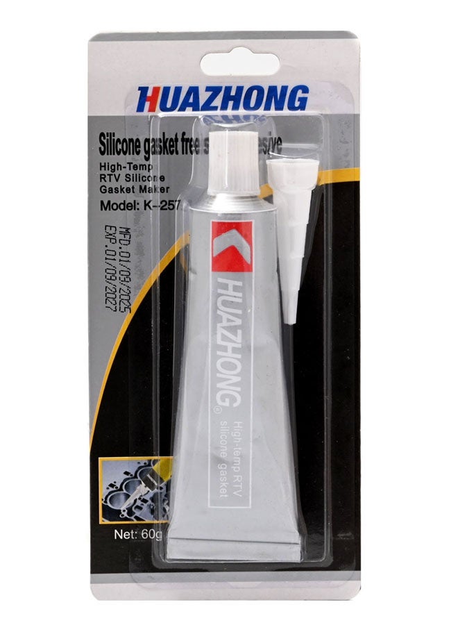 Silicone Sealant - 60g Gray - High Temperature RTV Silicone Gasket Maker and Sealant for Engines, Exhaust, and Machinery - Oil Resistant, Flexible, & Durable Sealant for Automotive Repairs - Image 4