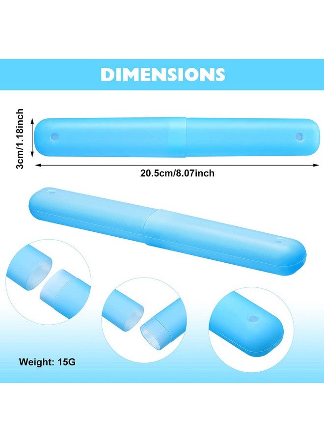 Chengu 40 Pieces Travel Toothbrush Holder Case Portable Plastic Pencil Case Holder Toothbrush Carrier Cover Case Bulk Toothbrush Storage Containers for Traveling Camping Bathroom Business, 7 Colors - Image 2