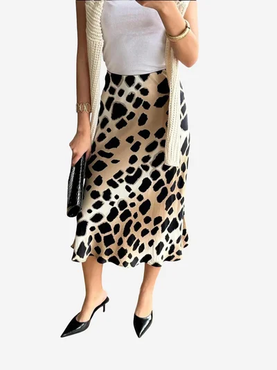 ميكسراي تنورة ميدي بطبعة جلد الفهد من ميكسراي