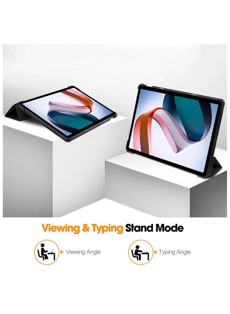 For Xiaomi Redmi Pad SE Case 11 inch 2023 Tri-Folding Flip Stand Cover with Auto Sleep Magnetic Protection Slim Shockproof Design Multiple Viewing Angles for Redmi Red Mi Pad SE Tablet Black - Image 3