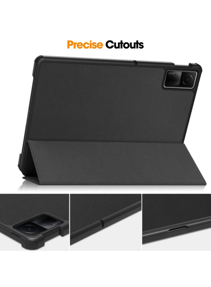For Xiaomi Redmi Pad SE Case 11 inch 2023 Tri-Folding Flip Stand Cover with Auto Sleep Magnetic Protection Slim Shockproof Design Multiple Viewing Angles for Redmi Red Mi Pad SE Tablet Black - Image 4