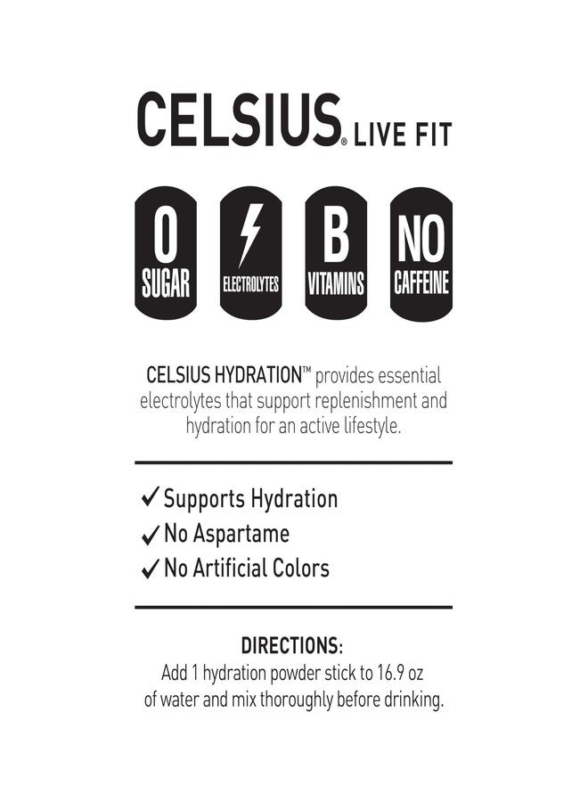 CELSIUS Hydration™ Lemon Lime, Sugar Free Electrolyte Hydration Drink Mix (Pack of 14) - Image 4