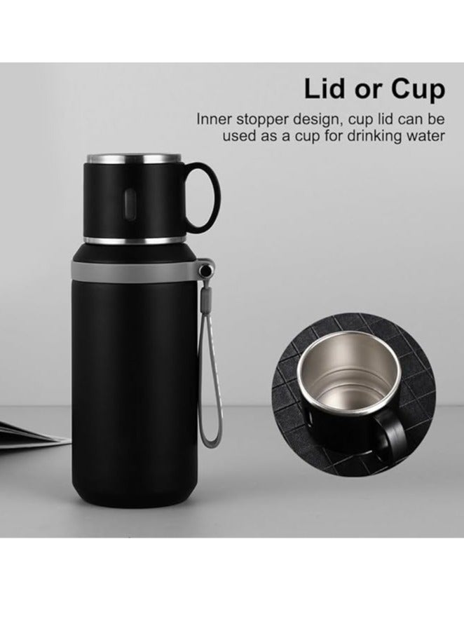 عربست كوب سفر، ترمس من الفولاذ المقاوم للصدأ بسعة 600 مل مع غطاء، زجاجة مياه معزولة ومضادة للتسرب للرجال والنساء - Image 3