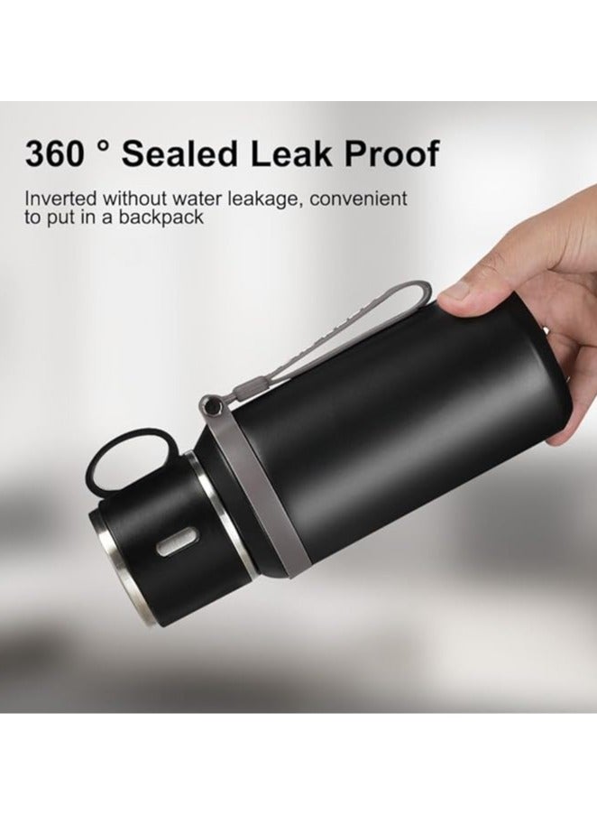 عربست كوب سفر، ترمس من الفولاذ المقاوم للصدأ بسعة 600 مل مع غطاء، زجاجة مياه معزولة ومضادة للتسرب للرجال والنساء - Image 5