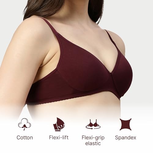 Enamor A039 Perfect Coverage Supima Cotton T-Shirt Bra- Padded, Wirefree & Medium Coverage - Image 5