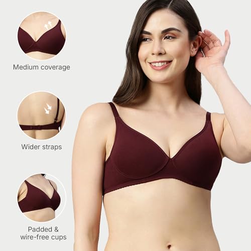 Enamor A039 Perfect Coverage Supima Cotton T-Shirt Bra- Padded, Wirefree & Medium Coverage - Image 4