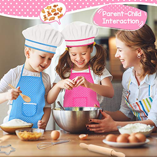 Toyze Popular Gifts for 2-8 Year Old Girls Boys, Chef Costume Set for Kids Apron for Girls Kids Chef Hat and Cooking Toys Birthday Xmas Stocking Stuffer for Toddlers Pink - Image 4