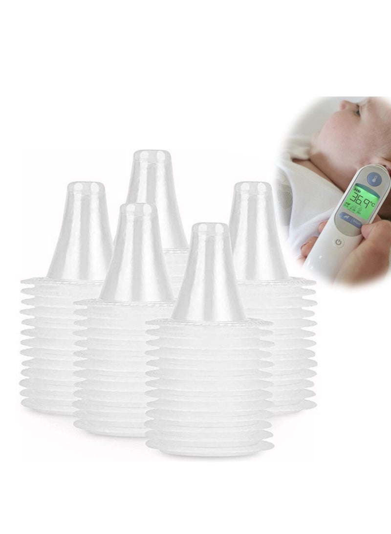 KASTWAVE Ear Thermometer Probe Cover Refill Cap Replacement Len Filter Protector Disposable BPA/ Latex Free Clear for All Braun ThermoScan Model 100PCS  - Image 1
