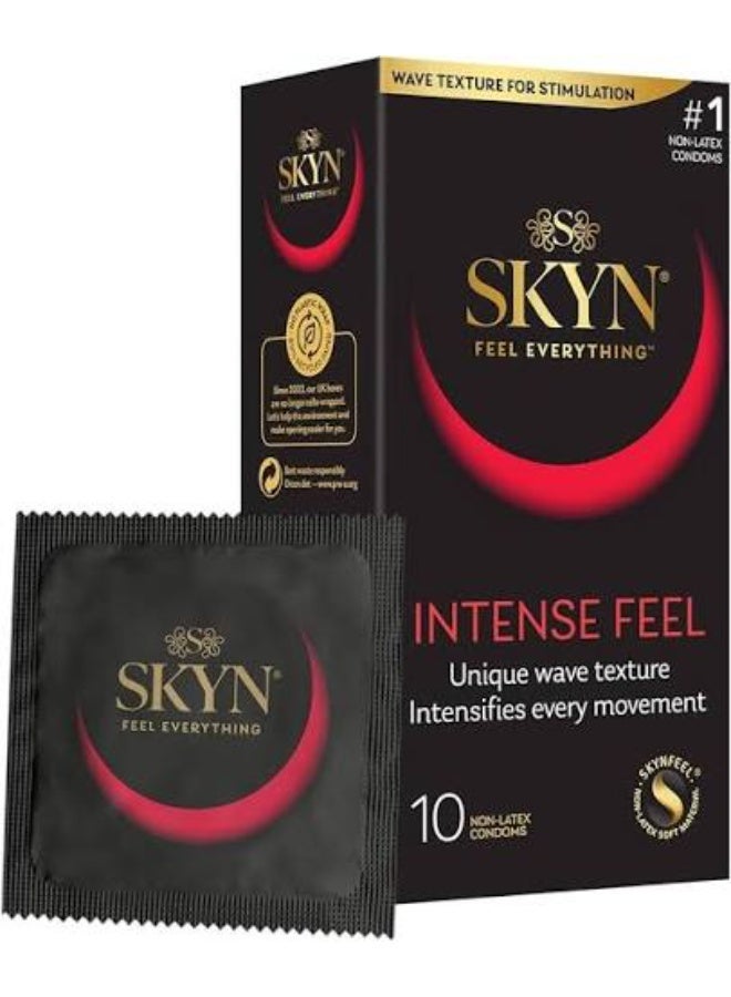 SKYN Intense Feel Textured Non-Latex Polyisoprene Condoms - 10 Count - Image 4