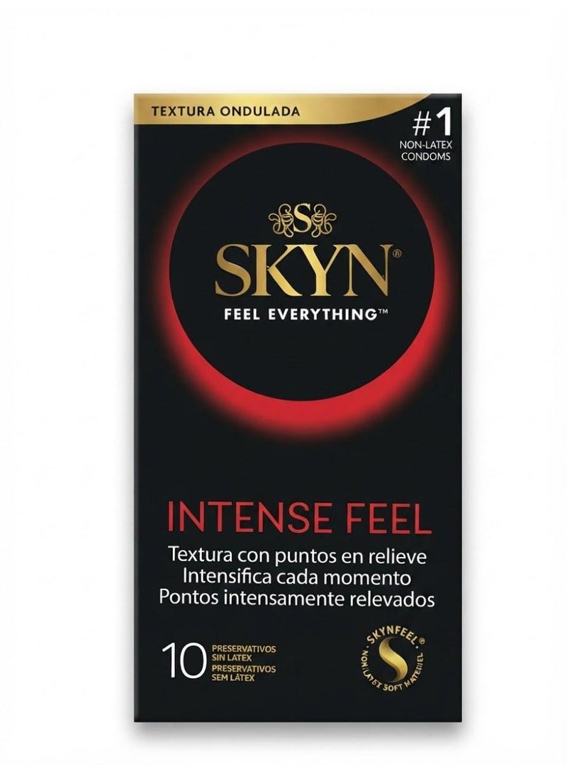SKYN Intense Feel Textured Non-Latex Polyisoprene Condoms - 10 Count - Image 1