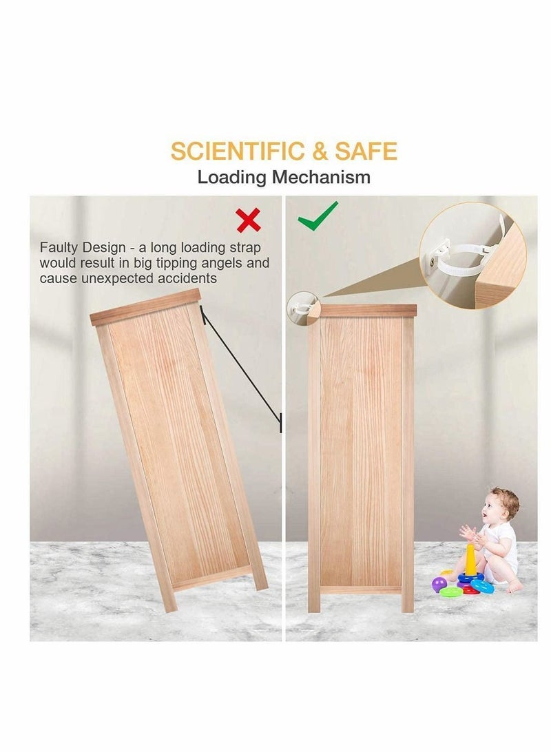 Furniture Fall Prevention Device, 【Child Safety】 straps are designed to protect children and pets from the dumping of furniture, even during earthquakes windstorms. anchors for - Image 4
