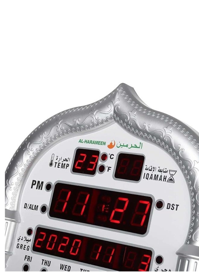 AL-HARAMEEN Digital LED Islamic Mosque Azan Clock For Prayer Time, All Major Cities Prayer Time, Remote Control  - Image 4