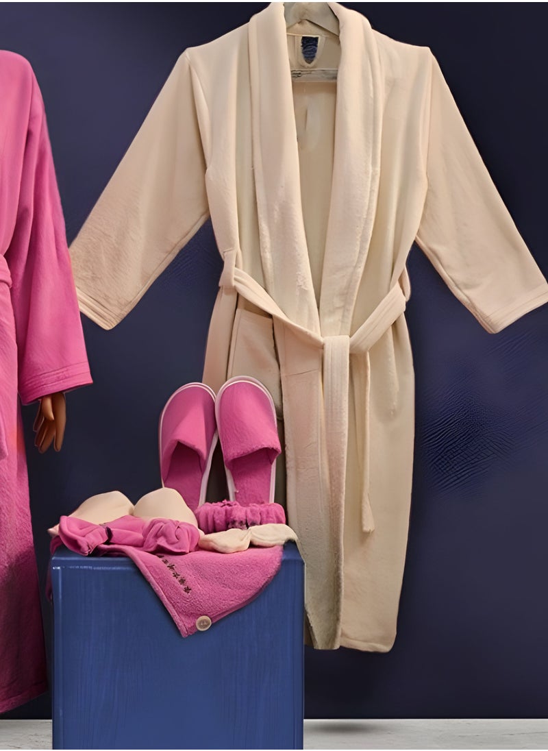 Classic - Bath robe Set 11-Pcs Women Men Cotton Bathrobes Spa Robe for Couples Wedding Anniversary Engagement Gifts - Image 1