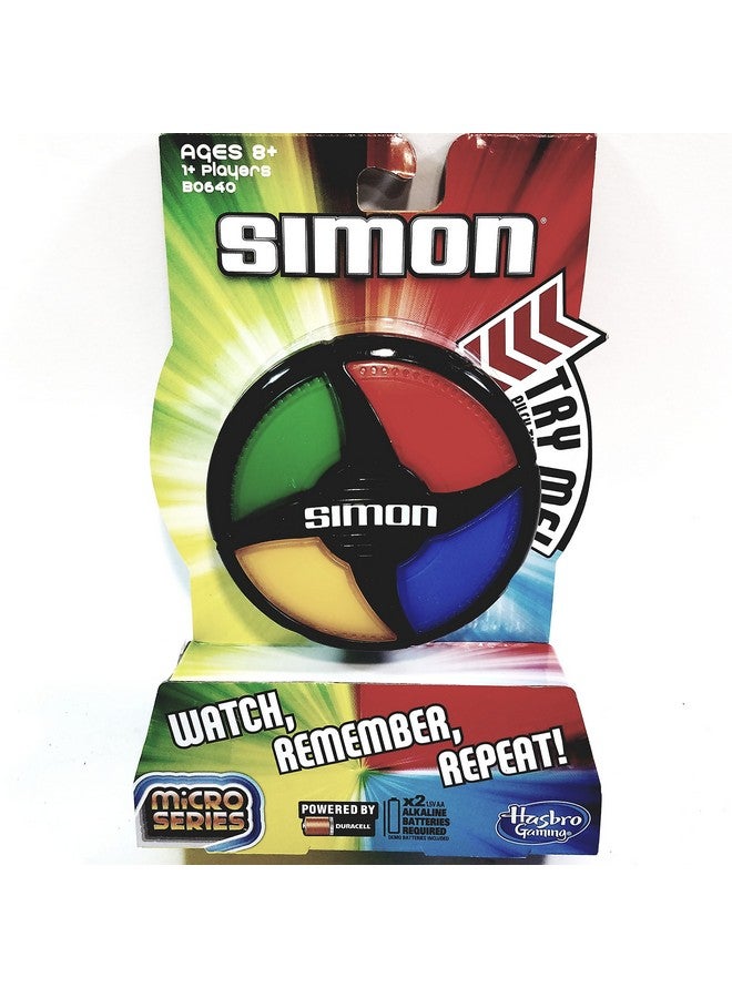 Basic Fun لعبة سيمون ميكرو سيريز الأساسية - إصدار السفر الجيبية المحمولة للاستراتيجية للاعب واحد أو أكثر - Image 1