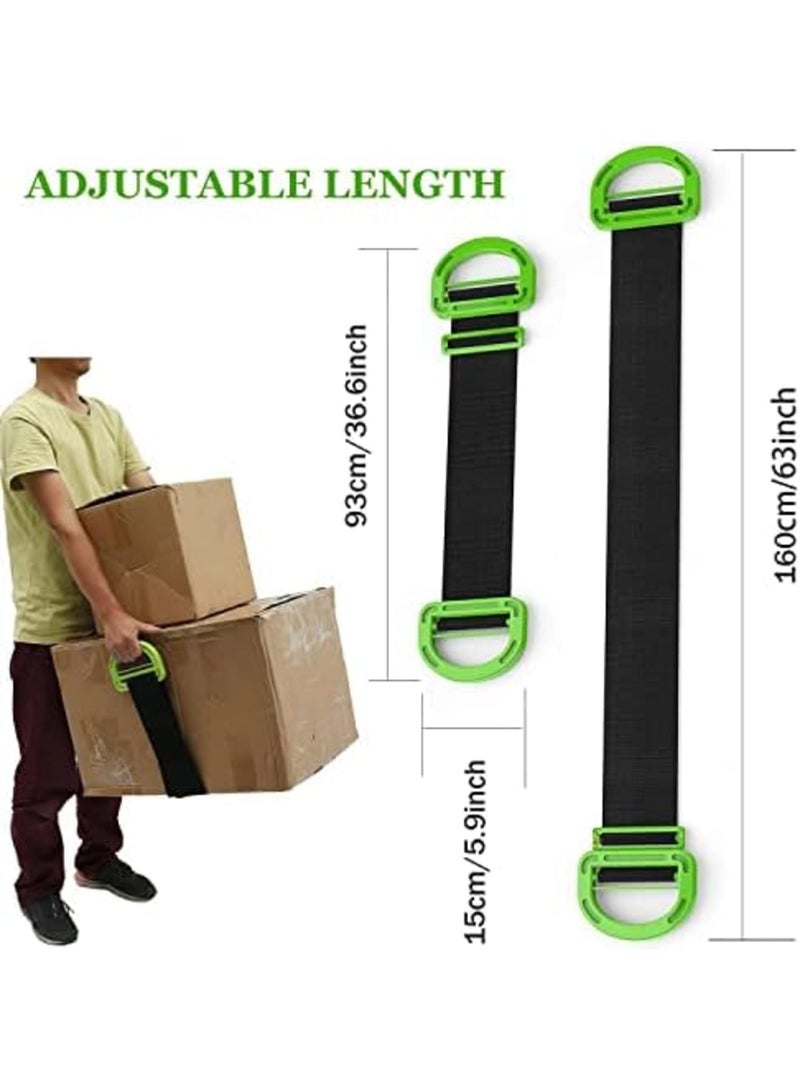 SYOSI Moving Straps, 2 Pack Adjustable Lifting Moving Straps, Handle Lifting Straps with Non-slip Gloves for Move and Carry Furniture, Appliances, Mattresses, Boxes, Support up to 600lbs - Image 2