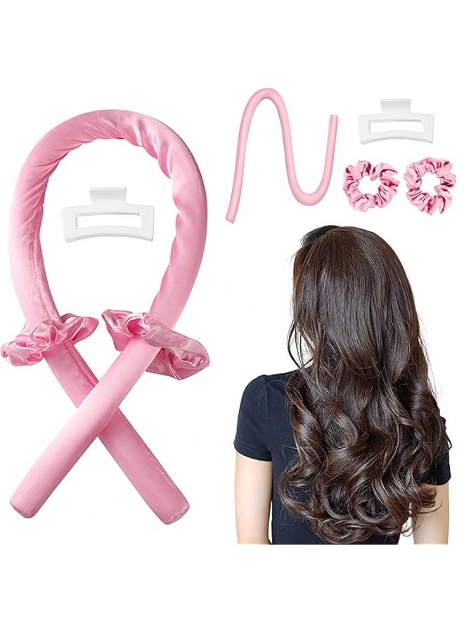 Generic maya accessories Silk Hair Curlers Heat-Free Automatic Foam Plus Steel Wire Lazy Curling Stick with Clip Featuring Sleep Wave Curls may vary color - Image 3