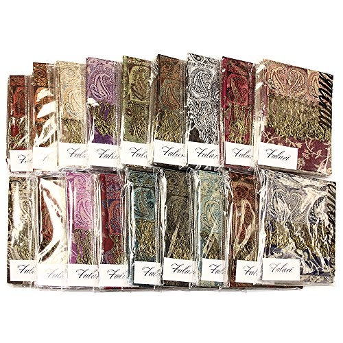 Falari Women's Woven Paisley Pashmina Shawl Wrap Scarf 80" x 27" (Style 1 - Brown) - Image 5