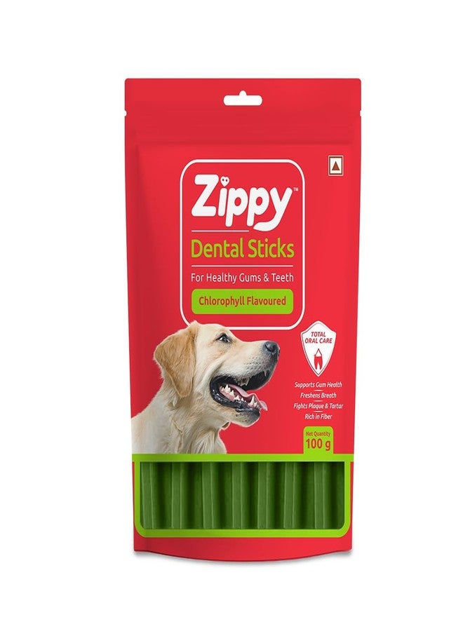 Zippy Dental Stick for Dogs - 100 gm Chlorophyll, Oral Hygiene Dog Dental Care Treats, Dental Chews for Dogs - Image 1