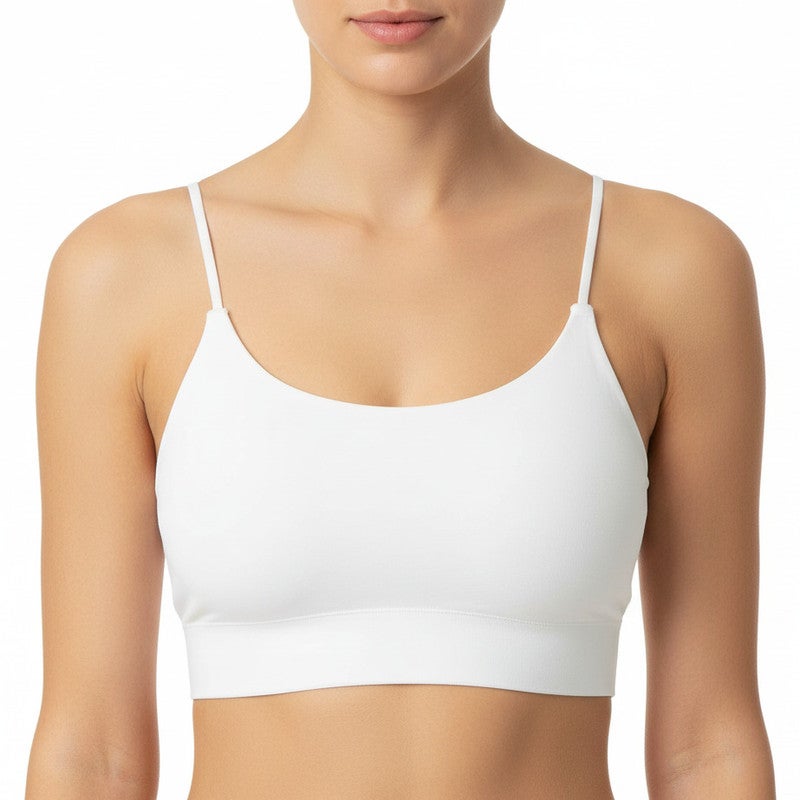 JOANNA Women's Athleisure Sports Bra Spaghetti Strap Slim Fit Crop Top Essential Everyday Activewear Basic Training Apparel - Image 5