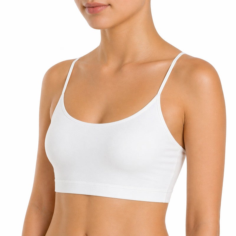 JOANNA Women's Athleisure Sports Bra Spaghetti Strap Slim Fit Crop Top Essential Everyday Activewear Basic Training Apparel - Image 1