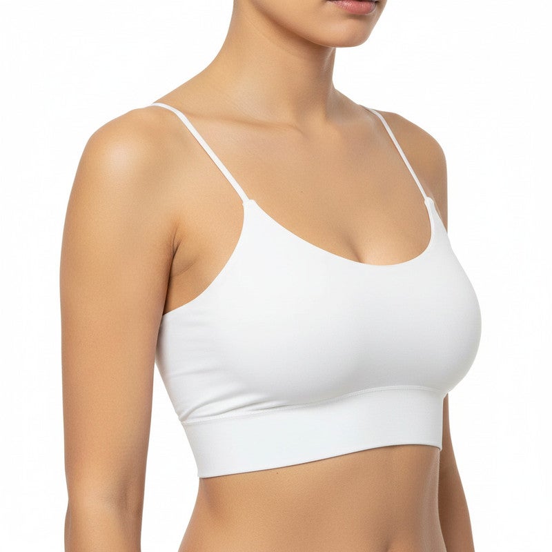 JOANNA Women's Athleisure Sports Bra Spaghetti Strap Slim Fit Crop Top Essential Everyday Activewear Basic Training Apparel - Image 4