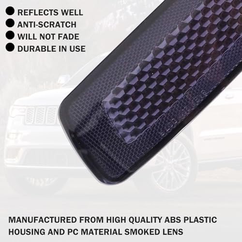 Wocch Smoked Lens Rear Bumper Reflector Light for Jeep Grand Cherokee (2011-2020) Patriot (2013-2017) Compass (2011-2017) for Dodge Journey 2011-2020, Replace# 57010720A 57010721AC - Image 4