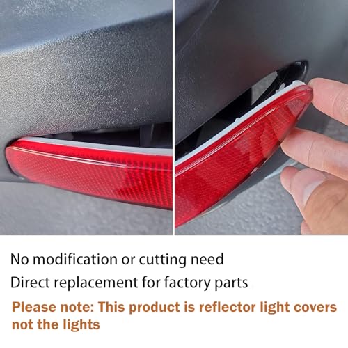 Wocch Smoked Lens Rear Bumper Reflector Light for Jeep Grand Cherokee (2011-2020) Patriot (2013-2017) Compass (2011-2017) for Dodge Journey 2011-2020, Replace# 57010720A 57010721AC - Image 3