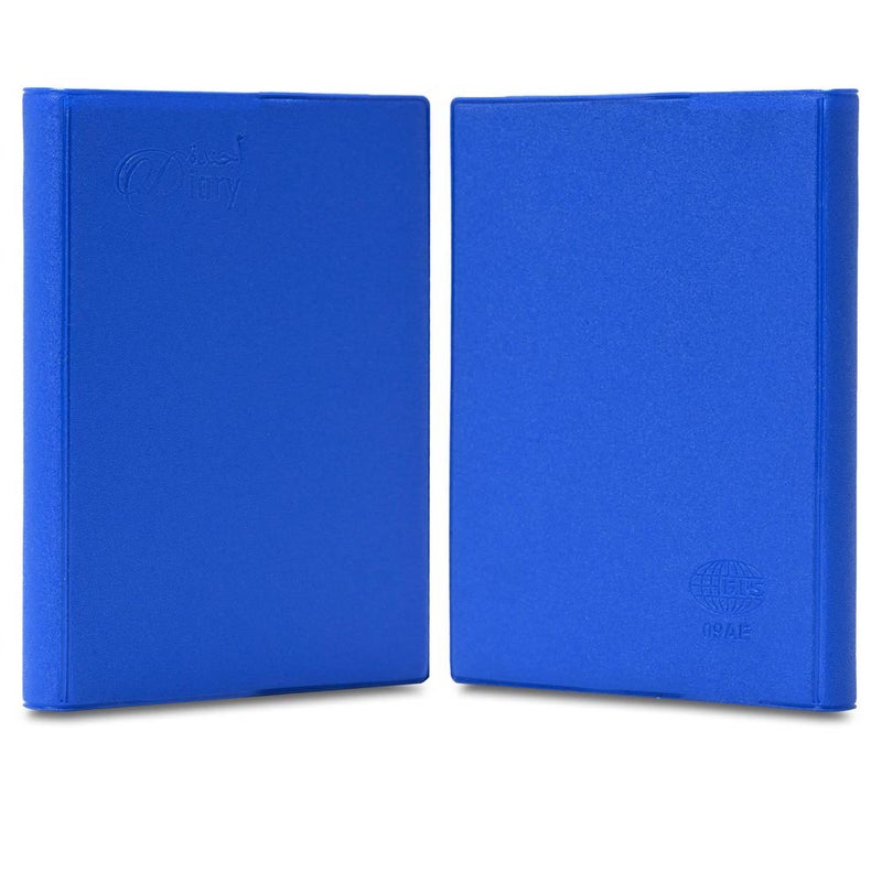 FIS مفكرة جيب FIS 2026، 75x105 مم حجم جيب، غلاف جاكيت PVC ناعم، تنسيق يومين في صفحة، عربي/إنجليزي، ورق أبيض 60 جرام، غلاف أزرق - FSDI09AE26BL - Image 2