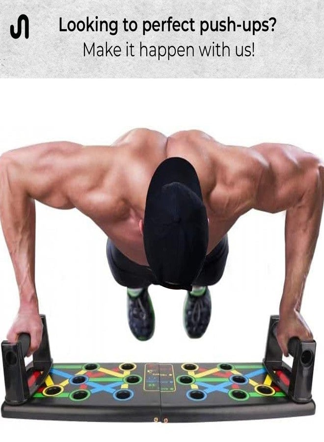 Bodyband Push Up Board Multifunction Professional Push Up Board For Chest, Back, Shoulder, Triceps Foldable Push Up Bar Portable Home Gym Equipment For Men & Women - Black - Image 5