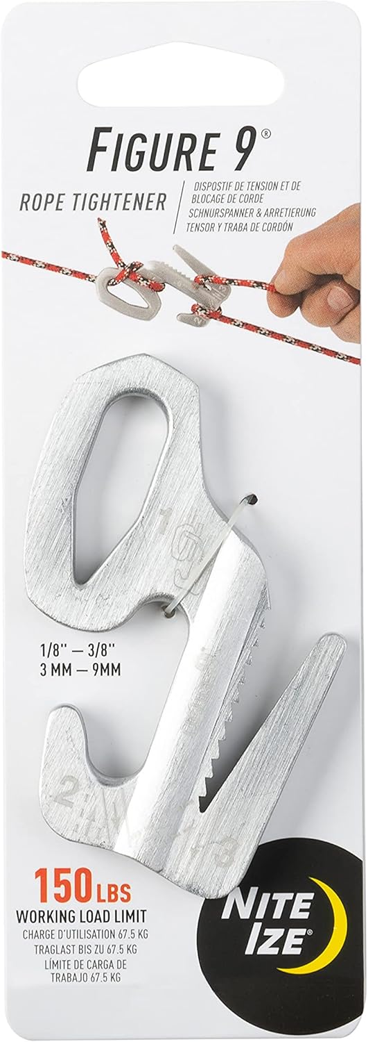 NiteIze Rope Tightener 312 in Aluminum Silver - Image 1