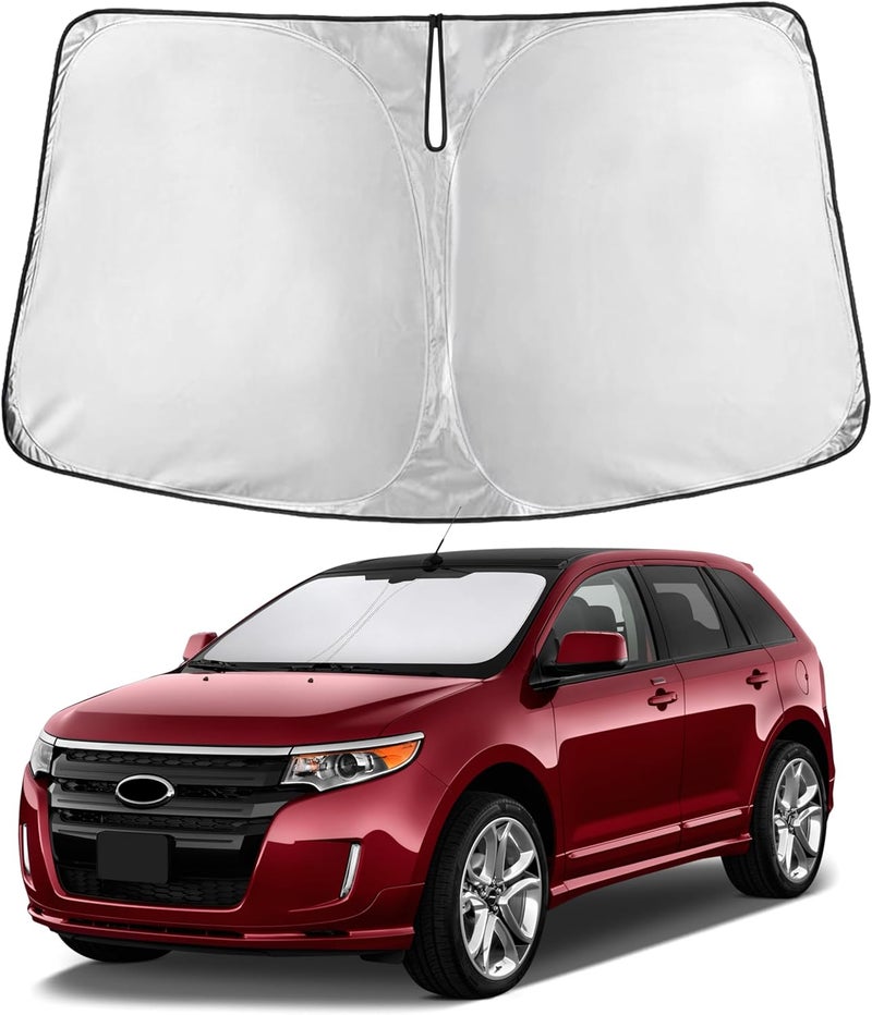 EcoNour Custom Windshield Sun Shade for Ford Edge 2007–2014 | Midsize SUV Front Window Heat & UV Shield | Foldable Multi-Layer Sun Cover - Image 1