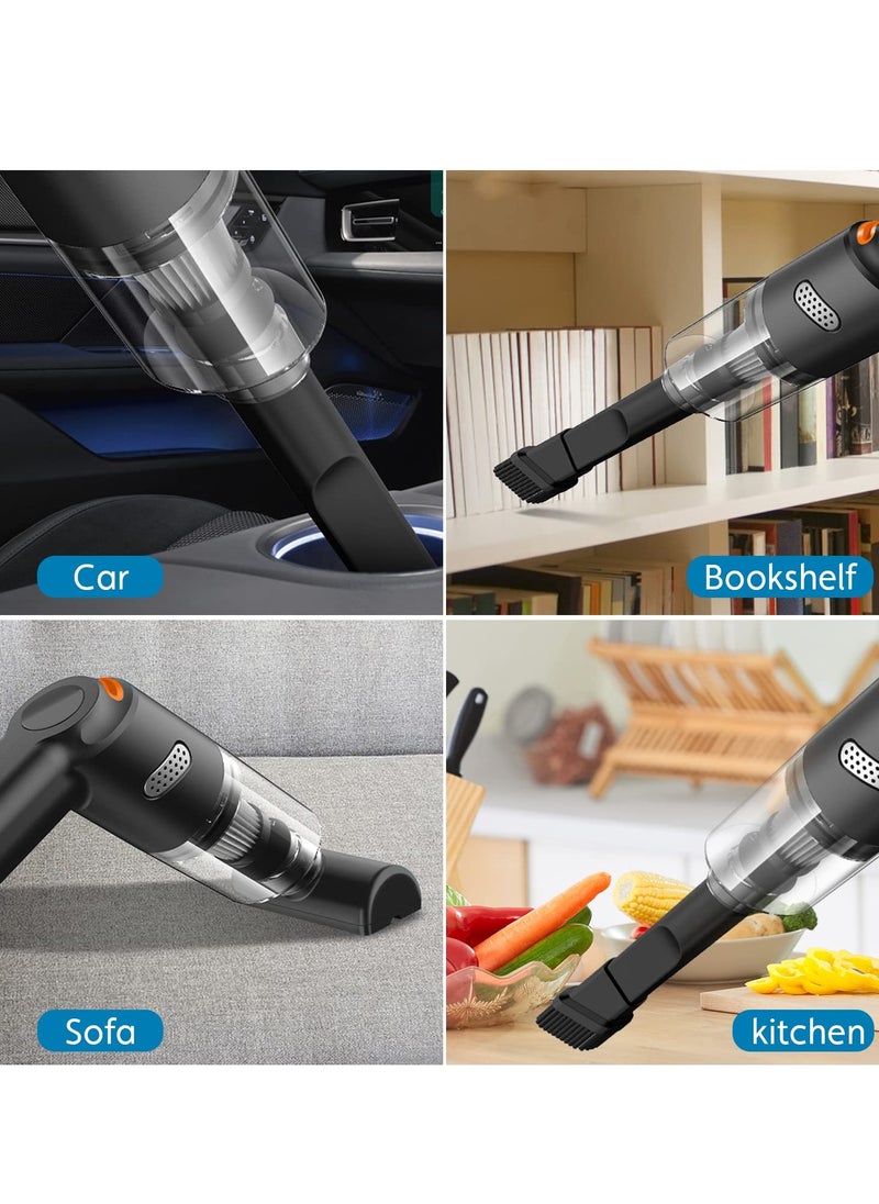 SYOSI - Car Handheld Vacuum, Cordless Handheld Vacuum Cleaner with Low Noise, Portable Rechargeable Car Vacuum, 10000PA Powerful Suction for Travel, RV Camper Car and Home - Image 1