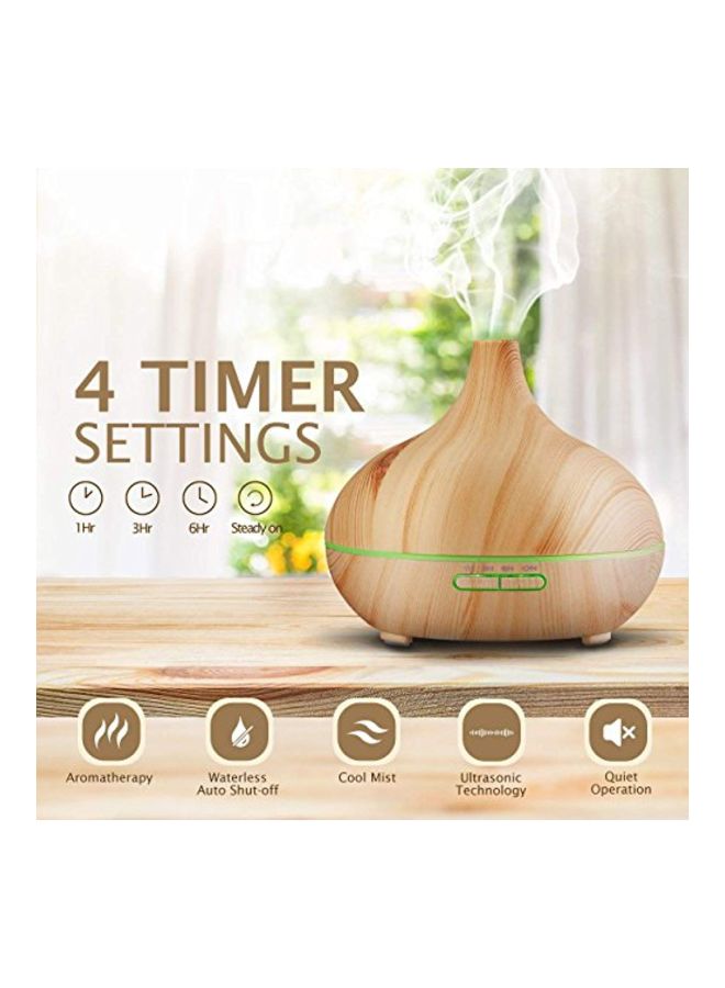 VicTsing Ultrasonic Aromatherapy Humidifier Brown 300ml - Image 3