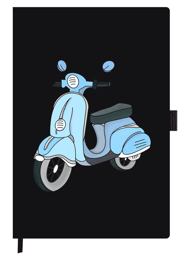 Theodor Designer A5 Thick Black Hardcover Notebook Vespa - Image 1