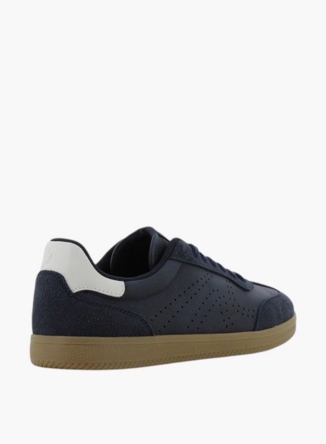 SJ Men's Perforated Sneakers with Lace-Up Closure - 637602-553 - Image 3