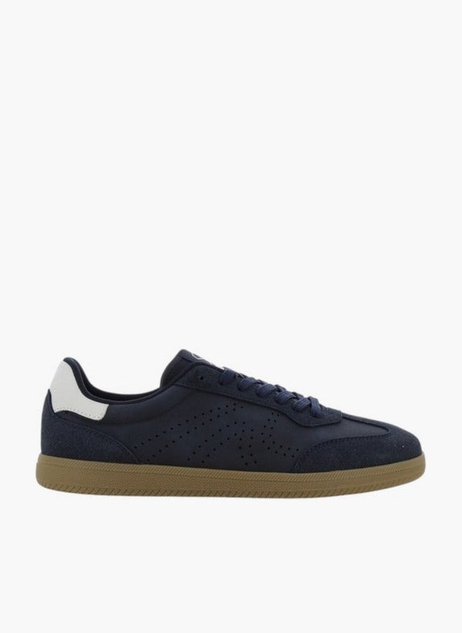 SJ Men's Perforated Sneakers with Lace-Up Closure - 637602-553 - Image 1