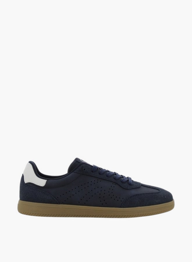 SJ Men's Perforated Sneakers with Lace-Up Closure - 637602-553 - Image 2