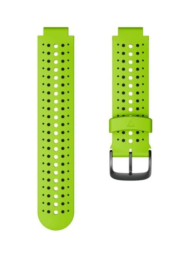 Loquat Silicon Quick Release Replacement Strap Watchband For Garmin Forerunner 220 Lime Green/Black - Image 2