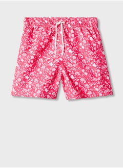 Kids Floral Print Swimming Trunks