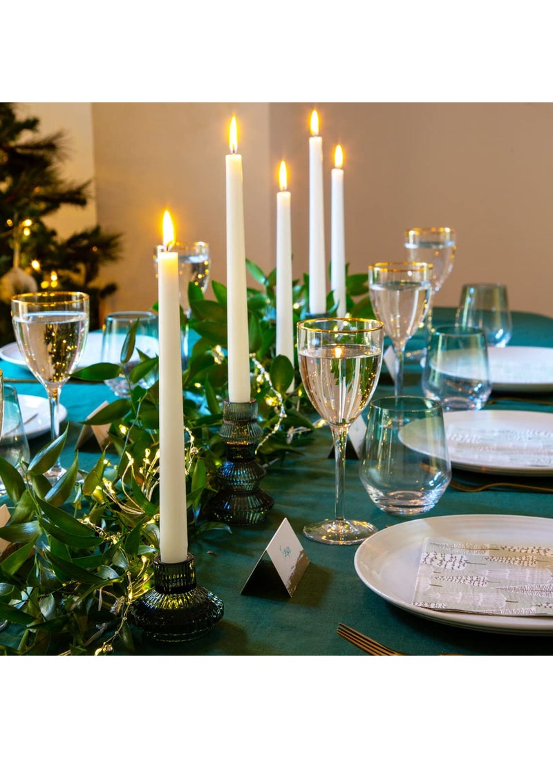 Talking Tables Talking Tables Sage Green Glass Candlestick Holder | Small Ribbed Candle Stand for Dinner Candles  Christmas Table D?cor  Accessories  Indoor or Outdoor Party  Birthday  Wedding (FOREST-HOLD-SML-GRN)  - Image 4