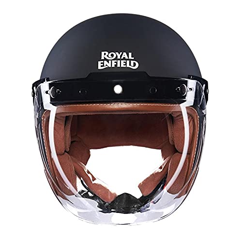Royal Enfield خوذة جلدية من رويال إنفيلد | أسود مطفي | M - Image 3