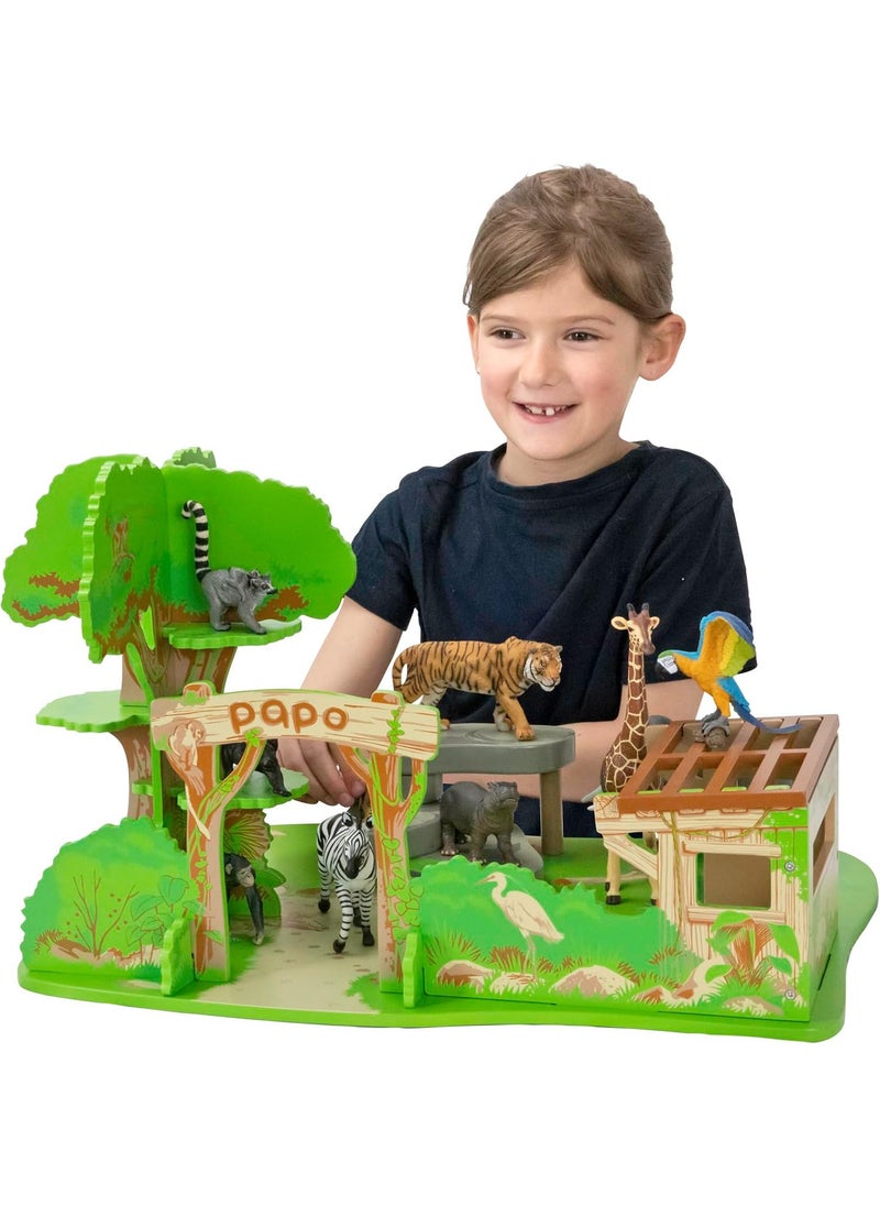 Papo Papo  Wildlife  The Animal Reserve  80011  Wooden playset for Figurines  Collectible  for Children  Suitable for Boys and Girls  from 3 Years Old  - Image 5