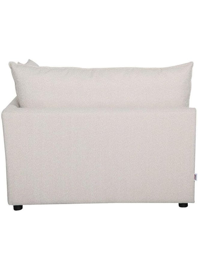 Comfynest Comfynest Napoleon 1Seater Fabric Modular Sofa With Left Arm With 2Year Warranty 108X91X38Cm Beige - Image 3