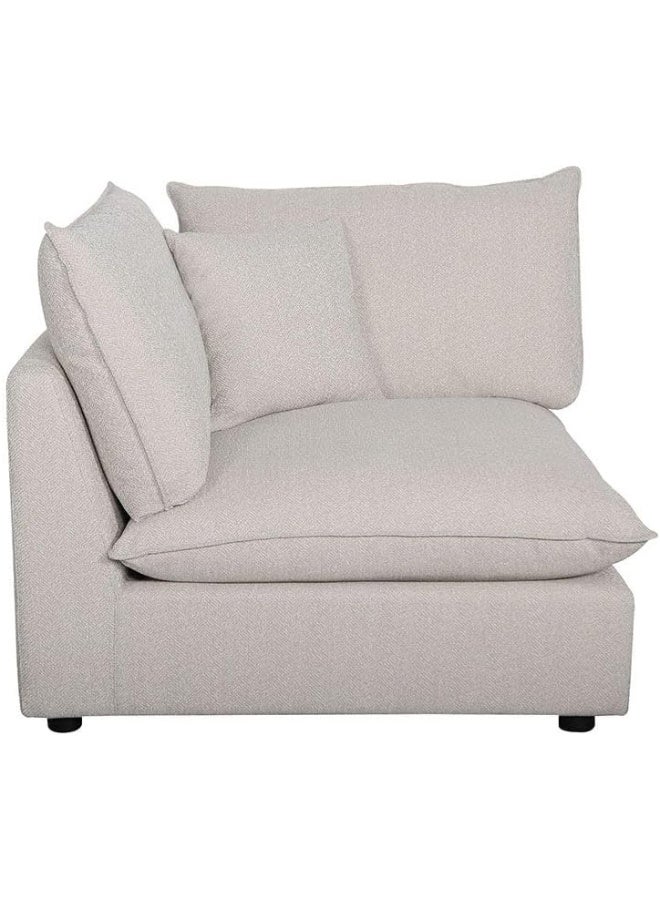 Comfynest Comfynest Napoleon 1Seater Fabric Modular Sofa With Left Arm With 2Year Warranty 108X91X38Cm Beige - Image 1