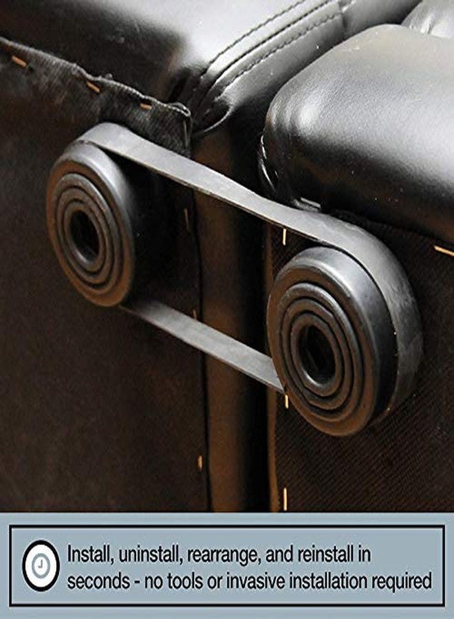 Couch Clamp وصلات تثبيت الأرائك المقطعية (عبوة من 4 قطع) - تمنع انزلاق الوسائد، أحزمة سهلة التركيب، مقاس عالمي للأرائك المعيارية - تمنع خدوش الأرضيات - Image 2