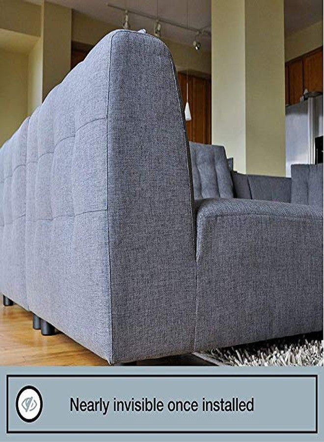Couch Clamp وصلات تثبيت الأرائك المقطعية (عبوة من 4 قطع) - تمنع انزلاق الوسائد، أحزمة سهلة التركيب، مقاس عالمي للأرائك المعيارية - تمنع خدوش الأرضيات - Image 4