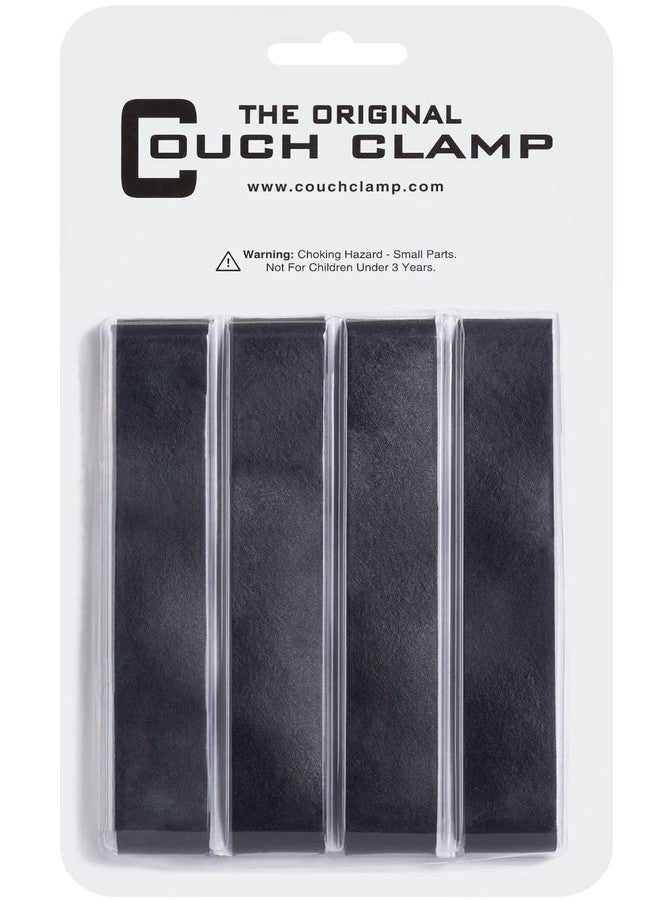 Couch Clamp وصلات تثبيت الأرائك المقطعية (عبوة من 4 قطع) - تمنع انزلاق الوسائد، أحزمة سهلة التركيب، مقاس عالمي للأرائك المعيارية - تمنع خدوش الأرضيات - Image 1